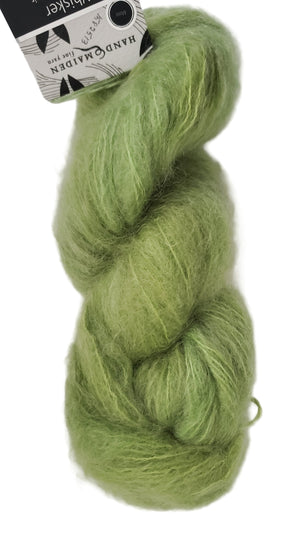 WHISKER - MOSS - Hand Dyed - Kid Mohair/Wool Yarn Skein - 50 grams