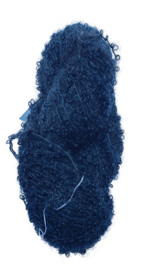 Wool Curly Locks - DARK SKY - OOAK Hand Dyed Textured Yarn - Landscape Shades - 50/60 Cut Strands
