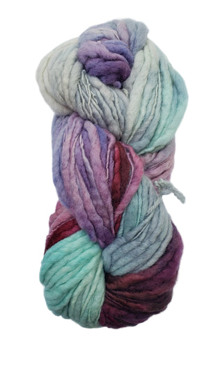 Slubby - ICE WINE -  Merino/Blue Face Leicester - Hand Dyed Textured Yarn Thick and Thin