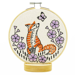 Hook Line Tinker - FOX IN PHLOX - Complete Embroidery Kit
