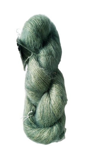 SUPER KID SILK - GRASSY MEADOWS - OOAK Hand Dyed - Kid Mohair/Silk Yarn Skein - 50 grams
