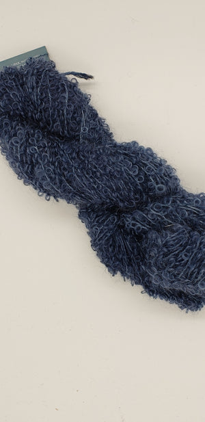 Wool Curly Locks - DENIM - Hand Dyed Textured Yarn - Landscape Shades