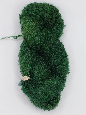 Wool Curly Locks - GRASSY FIELDS - OOAK Hand Dyed Textured Yarn - Landscape Shades