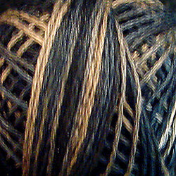 0111 Black Stone Hand Dyed Cotton 3 Strand Valdani