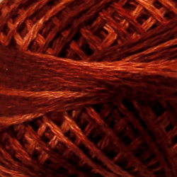 H201 Rust Hand Dyed Cotton 3 Strand Valdani Heirloom