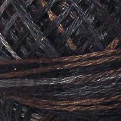 P11 Aged Black Hand Dyed Cotton 3 Strand Valdani Vintage