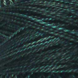 H203 Blackened Teal Hand Dyed Cotton 3 Strand Valdani Heirloom