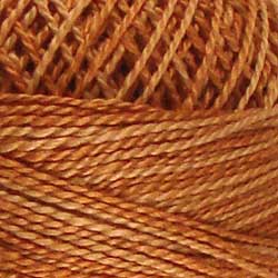 H206 Washed Orange Hand Dyed Cotton 12wt Valdani Heirloom