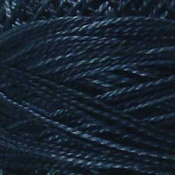 H207 Darkened Blue Hand Dyed Cotton 12wt Valdani Heirloom