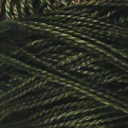 H209 Khaki Black Hand Dyed Cotton 12wt Valdani Heirloom