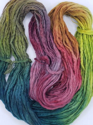Slubby - GWAII HAANAS -  National Park Collection - Merino/Blue Face Leicester - Hand Dyed Textured Yarn Thick and Thin