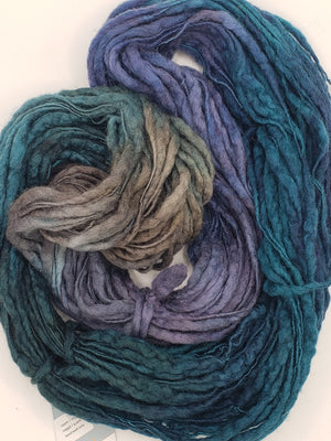 Slubby - CAPE BRETON HIGHLANDS -  National Park Collection - Merino/Blue Face Leicester - Hand Dyed Textured Yarn Thick and Thin