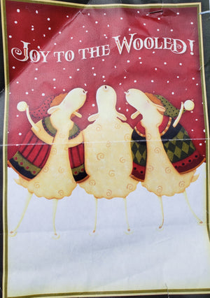 JOY TO THE WOOLED  -  Rug Hooking Pattern on Linen - Design by Jan Shade Beach