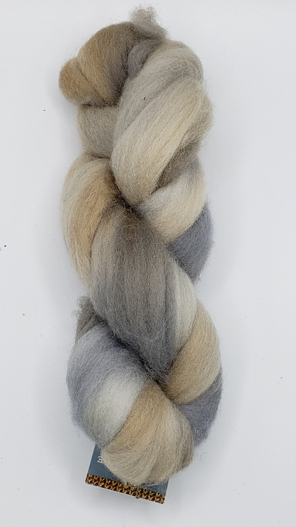 Corriedale Sliver - SMOKE -  2 OZ Hand Dyed Fleece