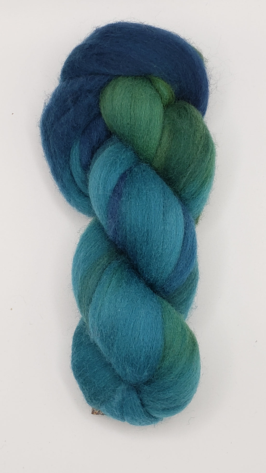 Corriedale Sliver - SPRUCE -  2 OZ Hand Dyed Fleece