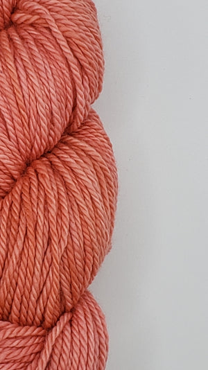 Back Country - CORAL - Hand Dyed Chunky Yarn 4 ounces/125g