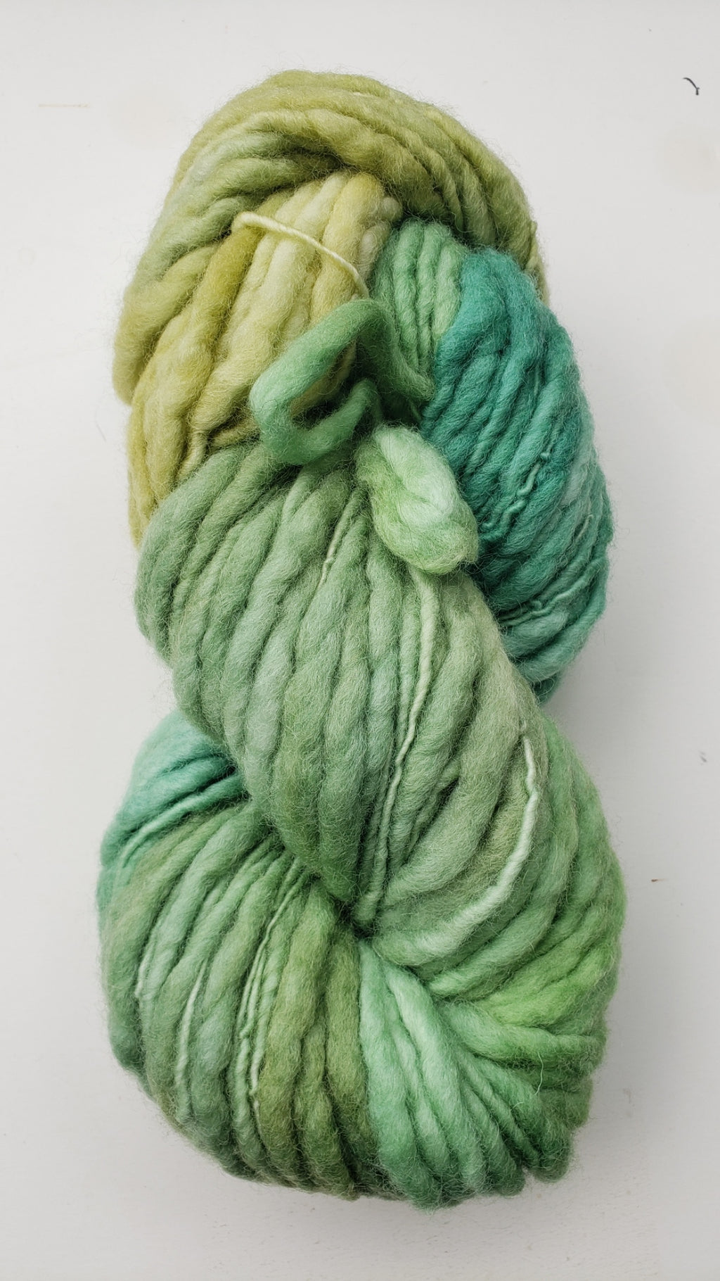 Slubby - PEASHOOT -  Merino/Blue Face Leicester - Hand Dyed Textured Yarn Thick and Thin