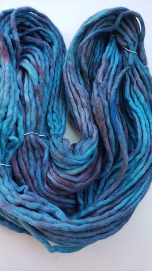 Flouf - ISLAND WATERS - 100% Merino Chunky - OOAK Fleece Artist Hand Dyed Yarn