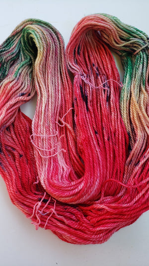Back Country - WATERMELON - Hand Dyed Chunky Yarn 4 ounces/125g