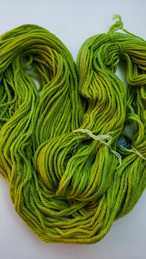 Back Country - GRANNY SMITH - Hand Dyed Chunky Yarn 4 ounces/125g