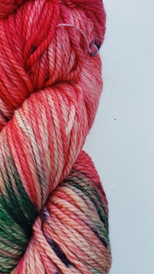 Back Country - WATERMELON - Hand Dyed Chunky Yarn 4 ounces/125g