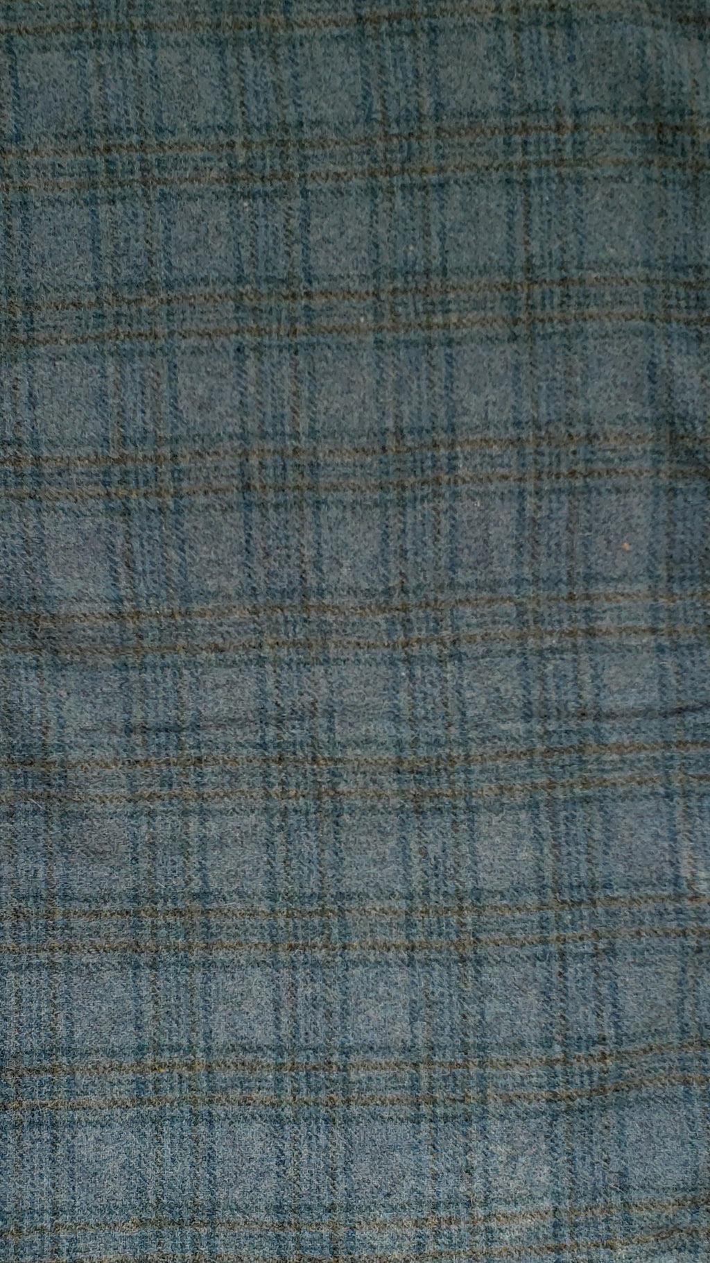 BLUE GREY PLAID - 100% Wool Fabric for Rug Hooking or Wool Applique RSS328