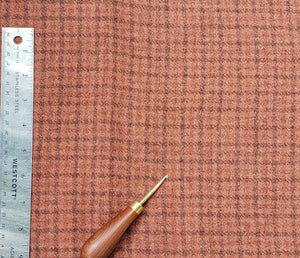 PUMPKIN PLAID- 100% Wool Fabric for Rug Hooking or Wool Applique RSS326