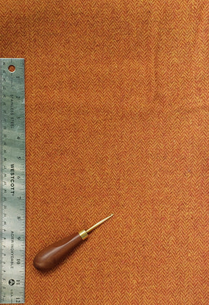 PUMPKIN STRIPE- 100% Wool Fabric for Rug Hooking or Wool Applique RSS325