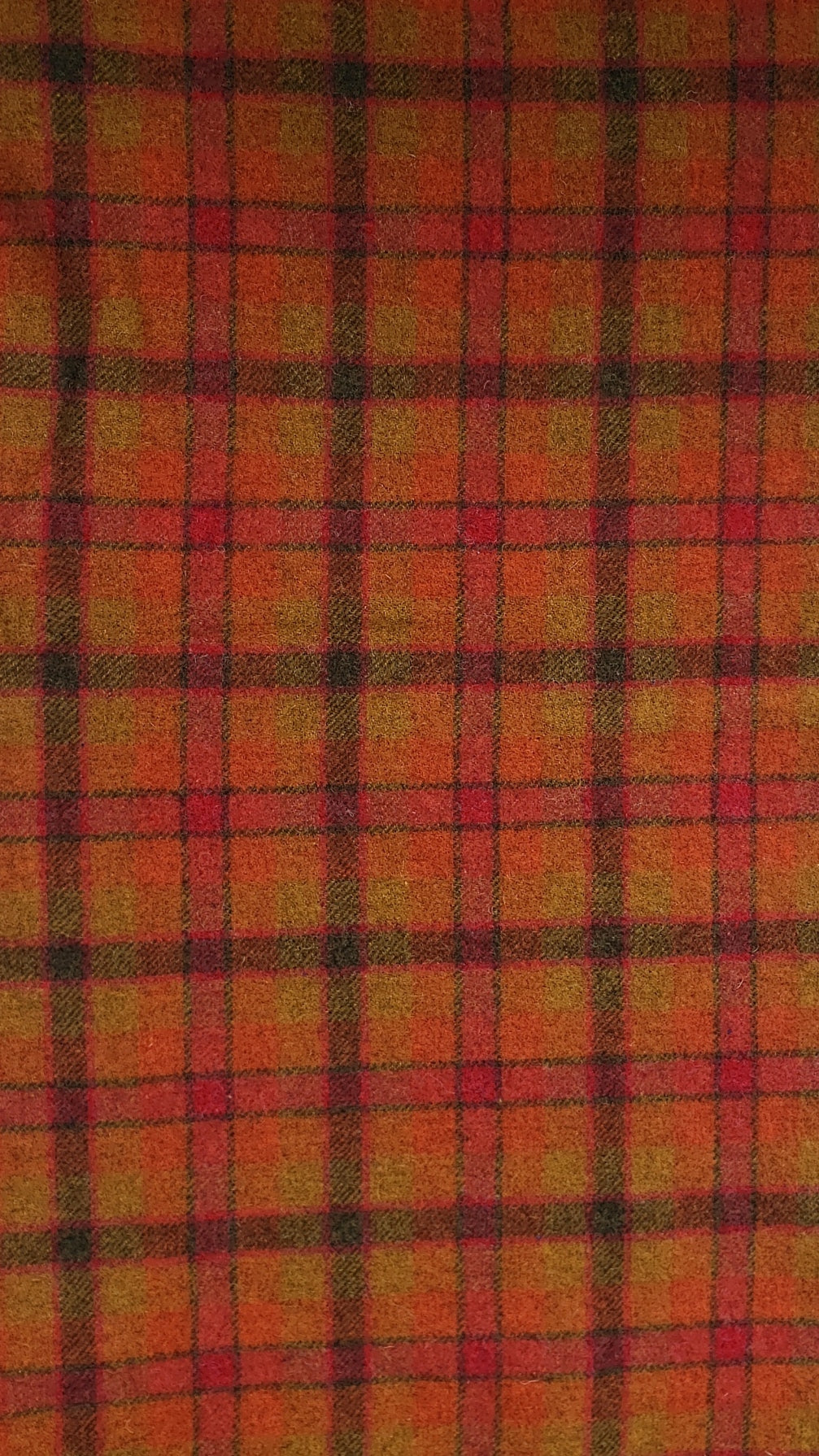 MAPLE FOLIAGE PLAID- 100% Wool Fabric for Rug Hooking or Wool Applique RSS324