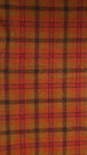 MAPLE FOLIAGE PLAID- 100% Wool Fabric for Rug Hooking or Wool Applique RSS324