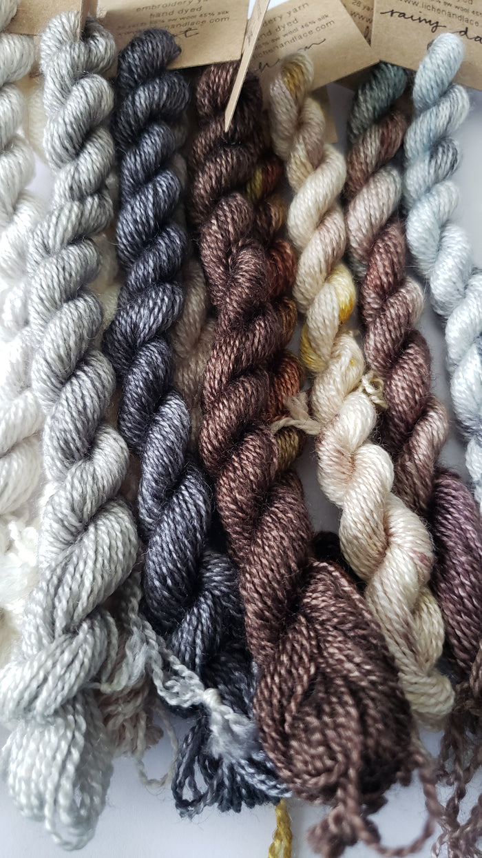 Lichen and Lace Embroidery Thread Wool/Silk - NEUTRAL