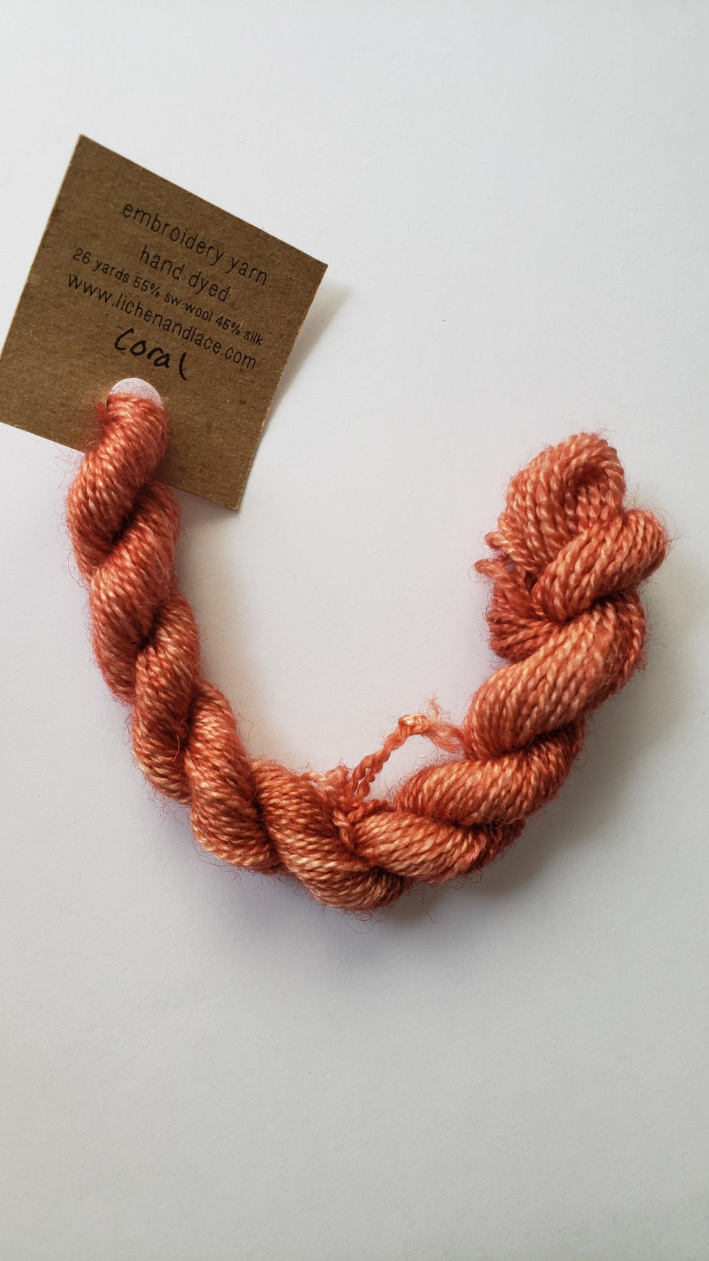 Lichen and Lace Embroidery Thread Wool/Silk - RED