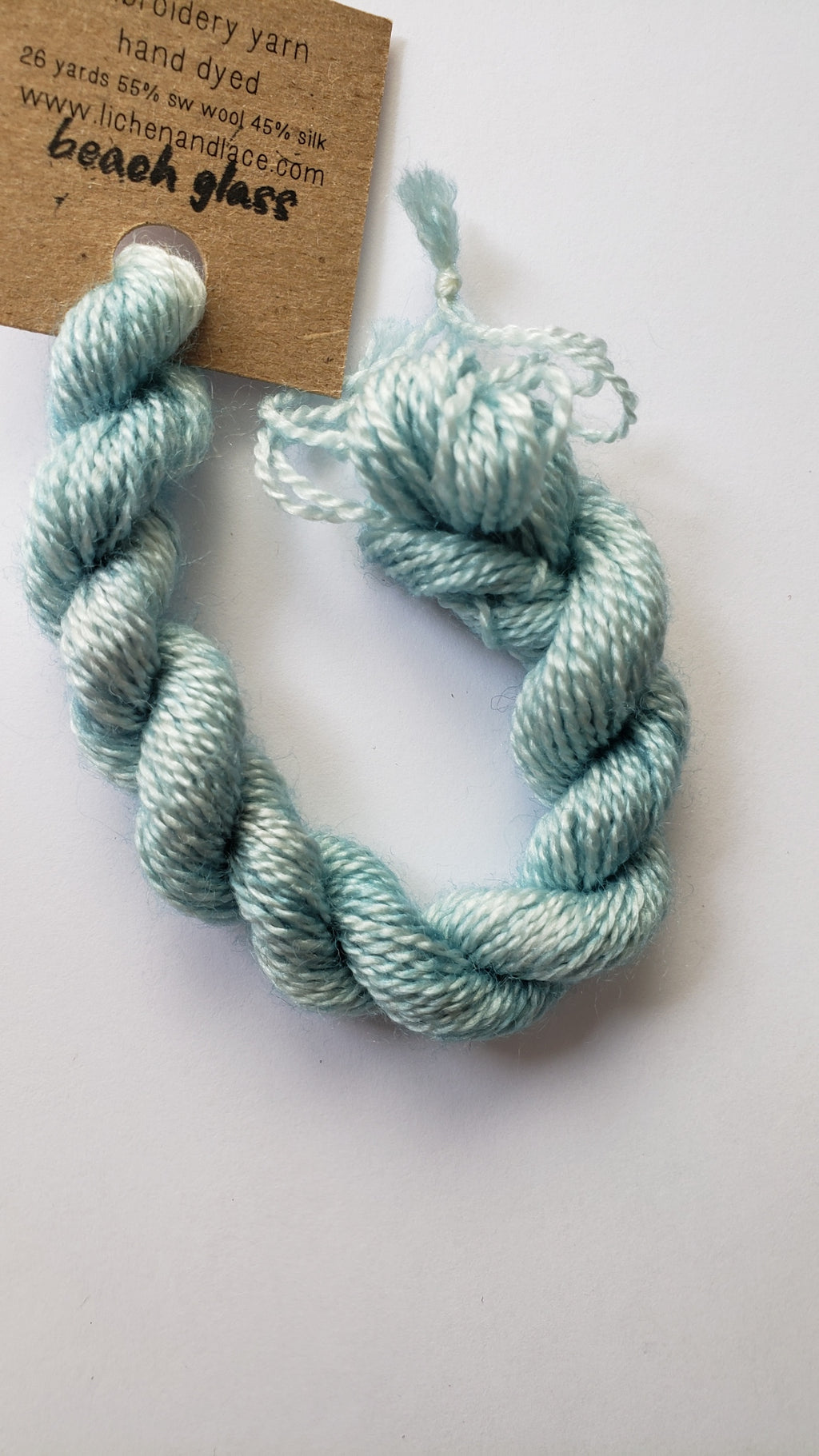 Lichen and Lace Embroidery Thread Wool/Silk - BLUE