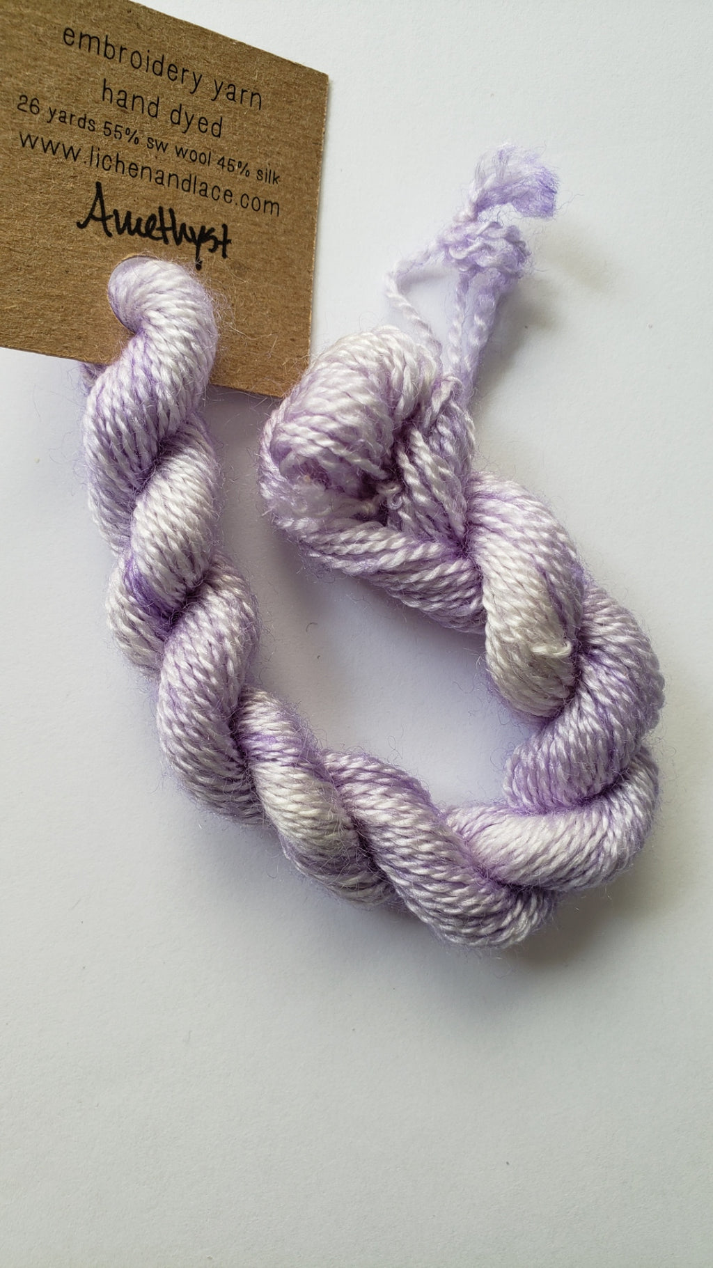 Lichen and Lace Embroidery Thread Wool/Silk - PURPLE