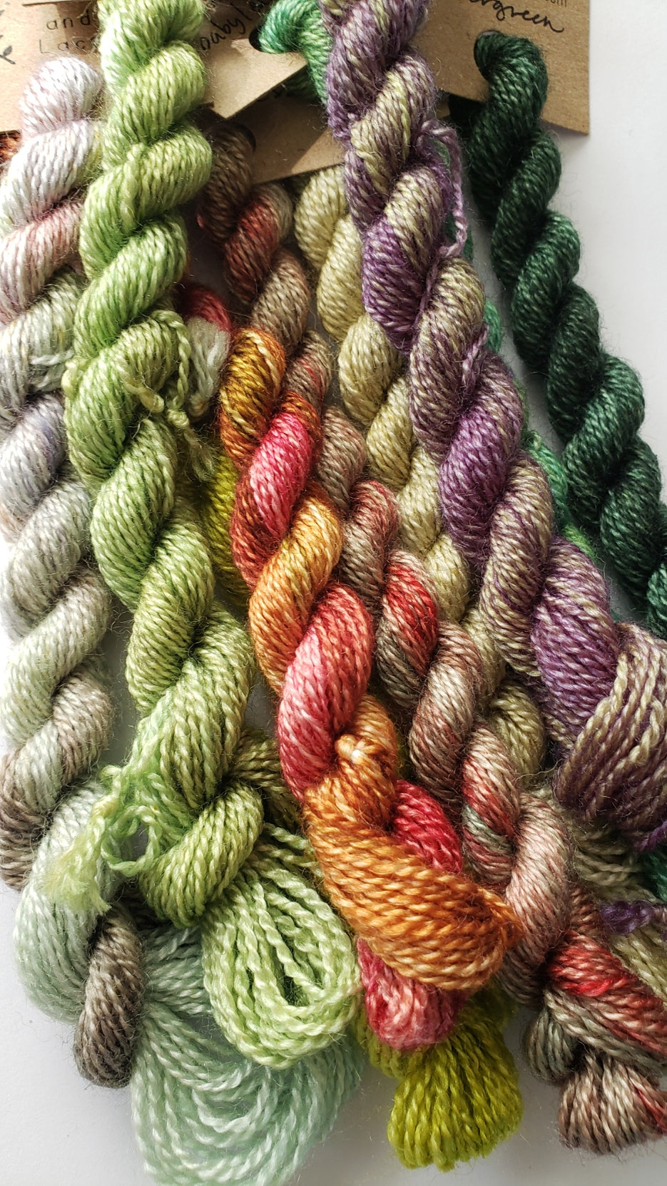 Lichen and Lace Embroidery Thread Wool/Silk - GREEN