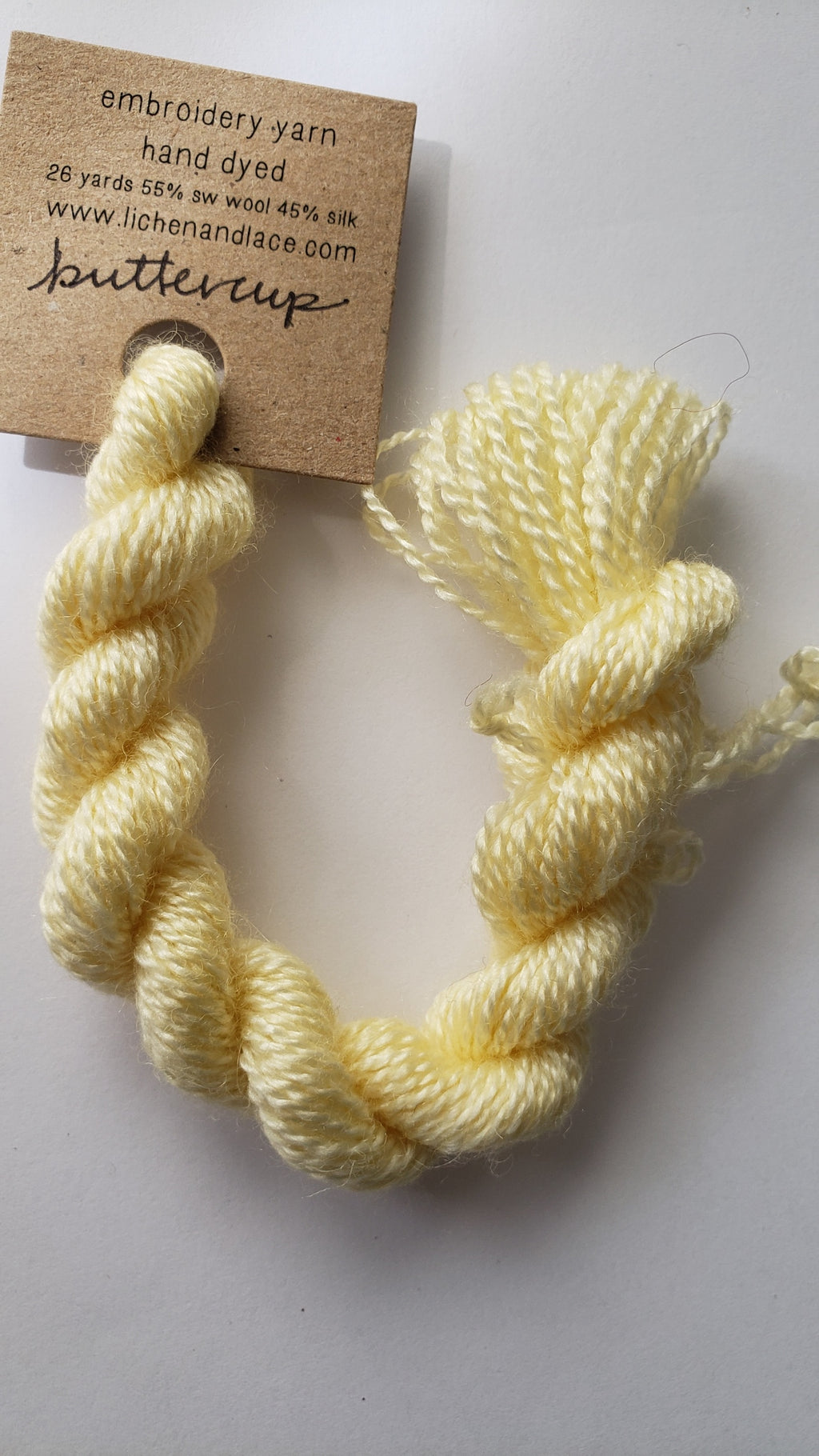 Lichen and Lace Embroidery Thread Wool/Silk - YELLOW/GOLD