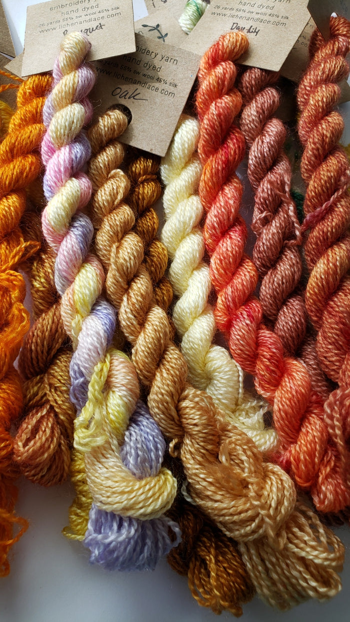 Lichen and Lace Embroidery Thread Wool/Silk - RUST