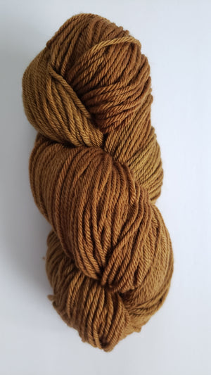 Chinook Worsted Weight - BUTTERSCOTCH - 100% Organic Merino Wool Yarn - Hand Dyed