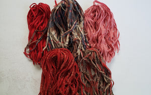 JBA- MEDLEY OF RED PACK 1 - #6 Wool Strips - 5.6 oz/160gr.