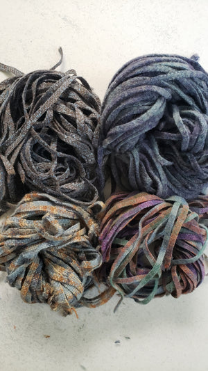 JBA- MEDLEY OF SKY BLUE 1 - #6 Wool Strips - 5 oz/140gr.