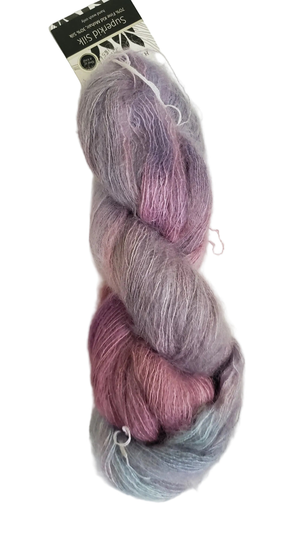 SUPER KID SILK - PIXIE DUST - OOAK Hand Dyed - Kid Mohair/Silk Yarn Skein - 50 grams