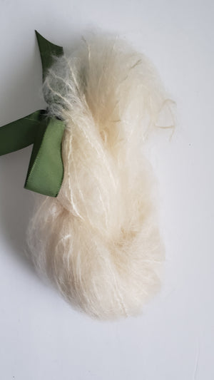 MO - NATURAL  Mohair/Silk Yarn Skein - 12 grams Cut Strands