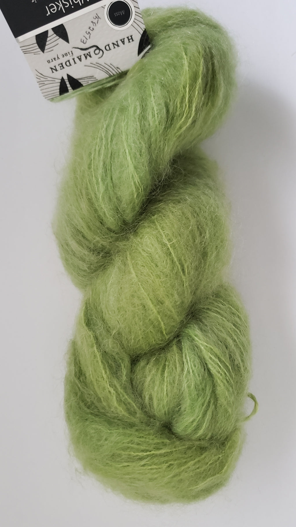 WHISKER - MOSS - Hand Dyed - Kid Mohair/Wool Yarn Skein - 50 grams