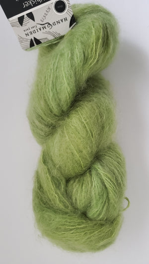 WHISKER - MOSS - Hand Dyed - Kid Mohair/Wool Yarn Skein - 50 grams