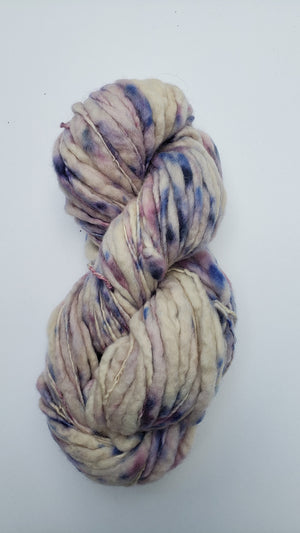 Slubby - BLUEBERRY MUFFIN -  Merino/Blue Face Leicester - Hand Dyed Textured Yarn Thick and Thin