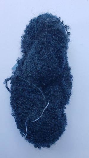 Wool Curly Locks - DARK SKY - OOAK Hand Dyed Textured Yarn - Landscape Shades