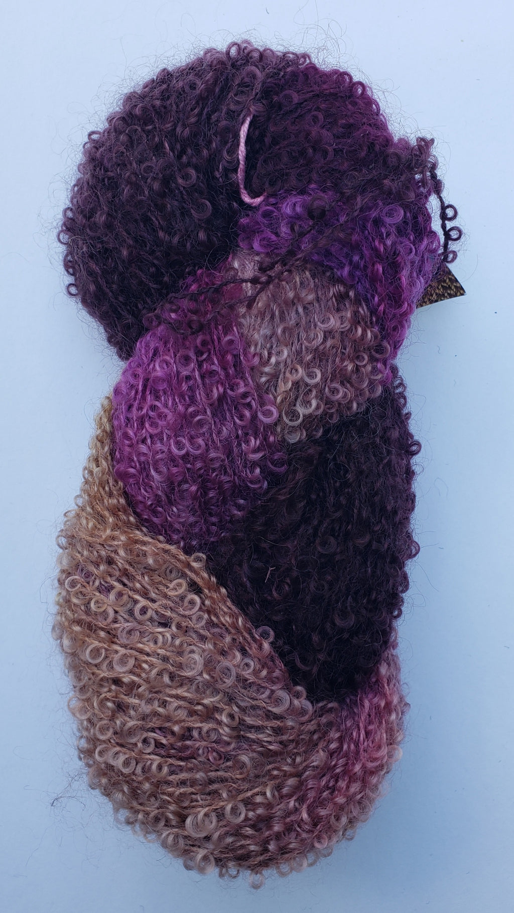 Wool Curly Locks - FIG - Hand Dyed Textured Yarn - Landscape Shades - 22/24 Cut Strands
