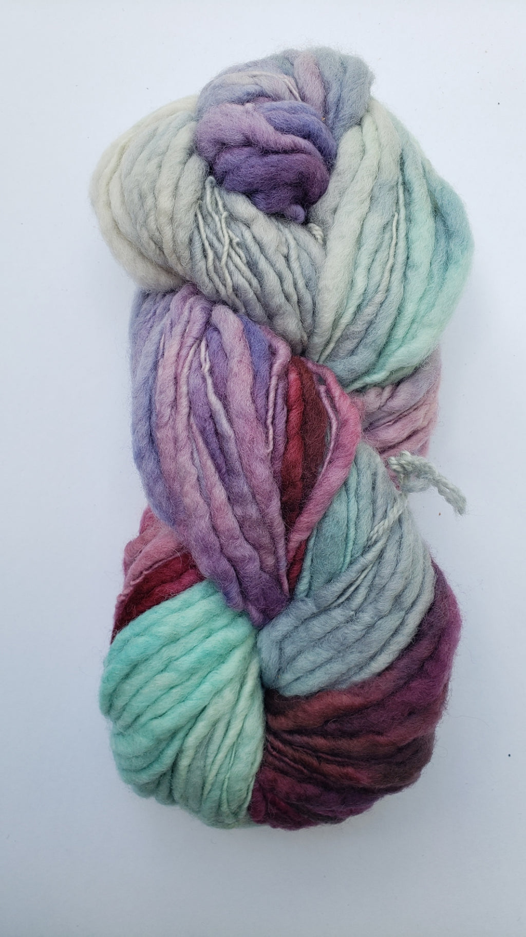 Slubby - ICE WINE -  Merino/Blue Face Leicester - Hand Dyed Textured Yarn Thick and Thin