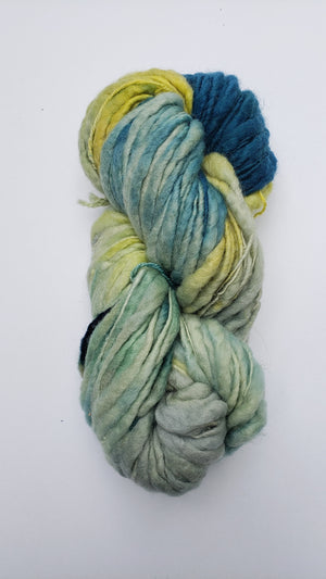 Slubby - TERRARIUM -  Merino/Blue Face Leicester - Hand Dyed Textured Yarn Thick and Thin