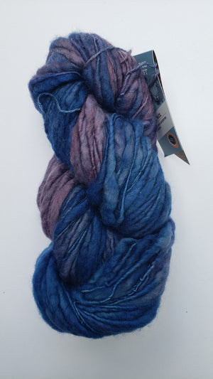 Slubby - WILD BLUEBERRY -  Merino/Blue Face Leicester - Hand Dyed Textured Yarn Thick and Thin (Copy)